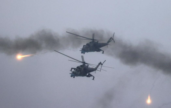 Bryanskda Rusiya helikopteri alışdı və şəhərə düşdü